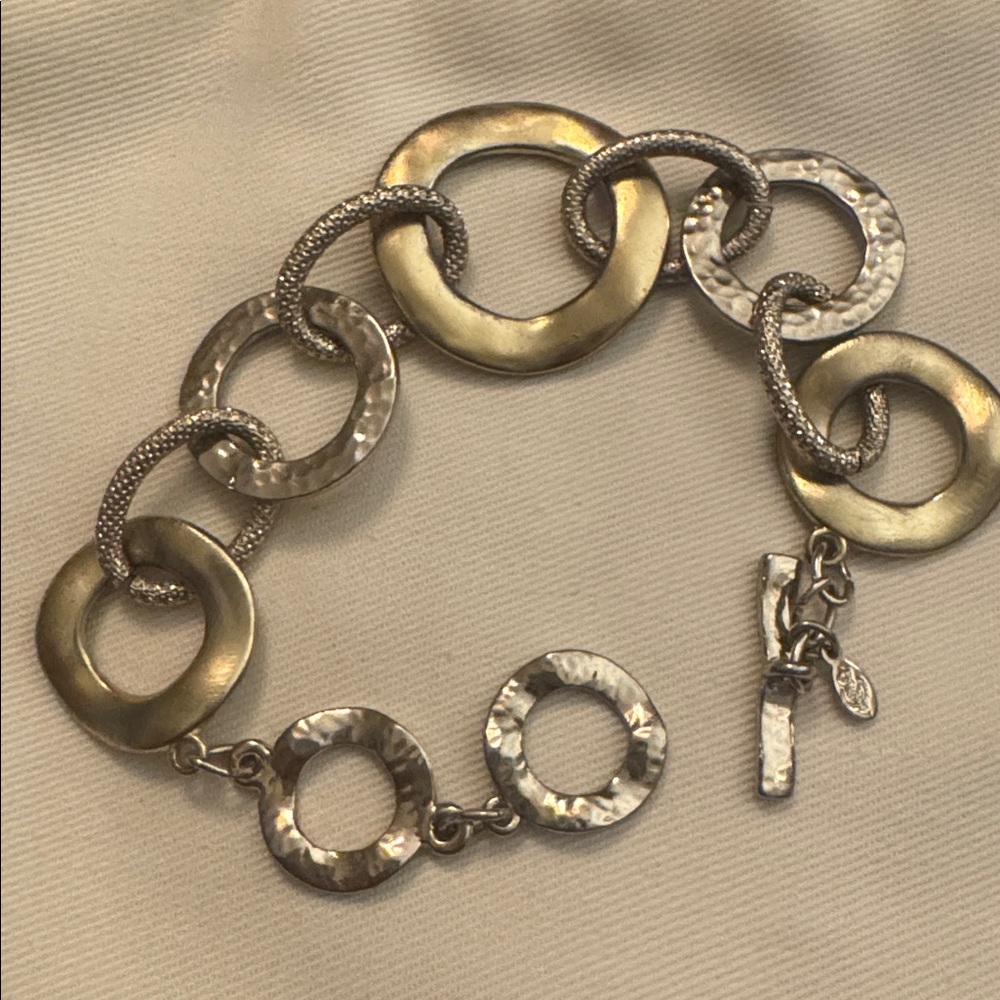 Hammered chain bracelet